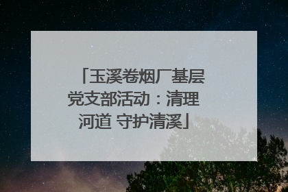 玉溪卷烟厂基层党支部活动：清理河道 守护清溪